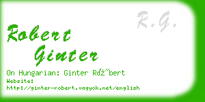 robert ginter business card